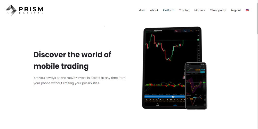 Prism Capital mobile based trading platform